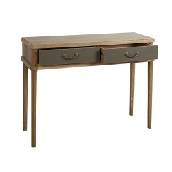 Console Romimex Vert Naturel Bois de pin 100 x 80 x 30 cm 2 tiroirs