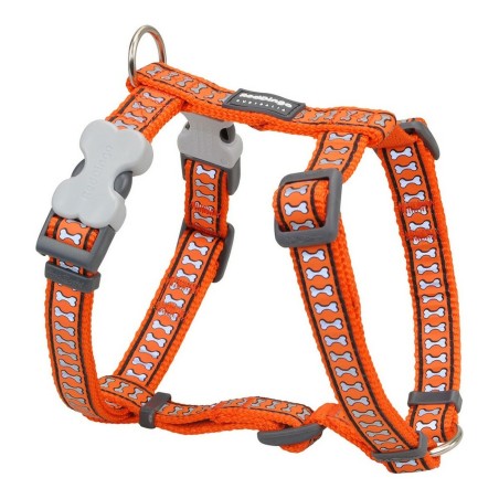 Dog Harness Red Dingo Bone Reflective 25-39 cm Orange