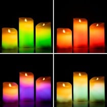 Multicolour Flame-Effect LED Candles with Remote Control Lendles InnovaGoods 3 Units White (Refurbished B)