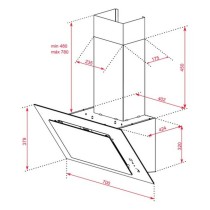 Konventioneller Rauchfang Teka 112930042 70 cm 700 m3/h 61 dB 280W Weiß A+