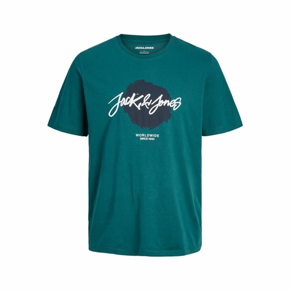 Herren Kurzarm-T-Shirt Jack & Jones tiley Crew Deep Teal Blau