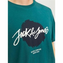 Herren Kurzarm-T-Shirt Jack & Jones tiley Crew Deep Teal Blau