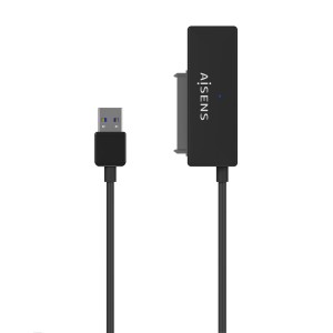 USB-zu-SATA-Adapter für Festplattenlaufwerke Aisens ASE-35A01B Schwarz