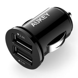 Car Charger Aukey CC-S1 Black 24 W