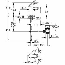 Mischbatterie Grohe Metall Messing (1 Stück)