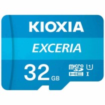 Micro SD Memory Card with Adaptor Kioxia Exceria 32 GB UHS-I Class 10 Blue