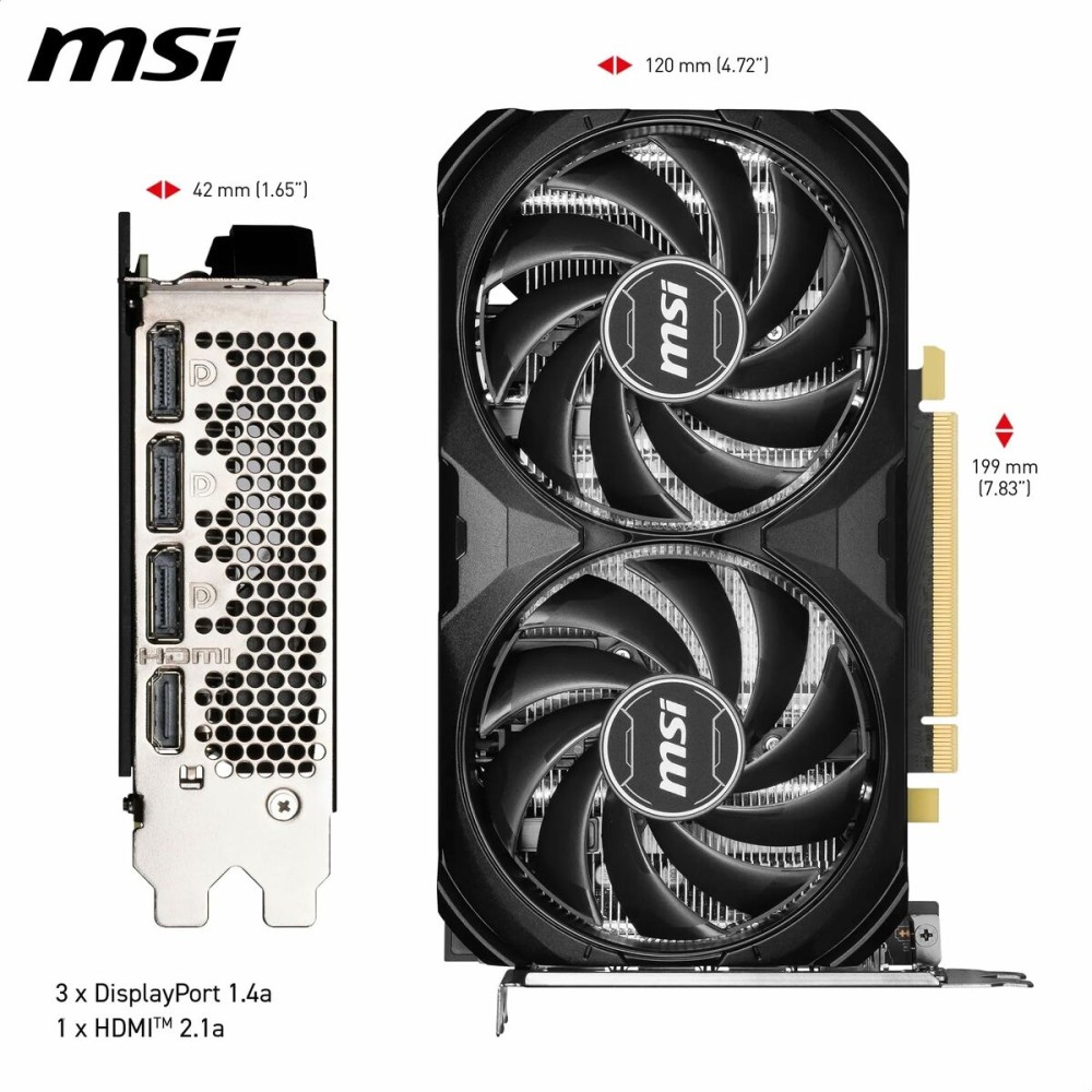 Grafikkarte MSI 8 GB GDDR6 Nvidia Geforce RTX 4060