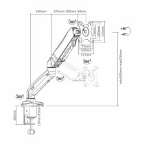 Bildschirm-Träger für den Tisch Aisens DT27TSR-043 Schwarz 32" 13"