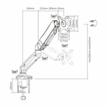 Bildschirm-Träger für den Tisch Aisens DT27TSR-043 Schwarz 32" 13"