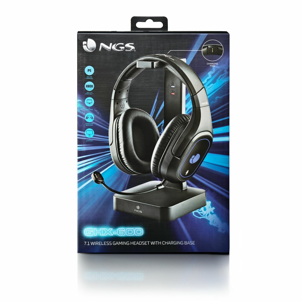 Gaming Headset mit Mikrofon NGS GHX-600 Schwarz (1 Stück)