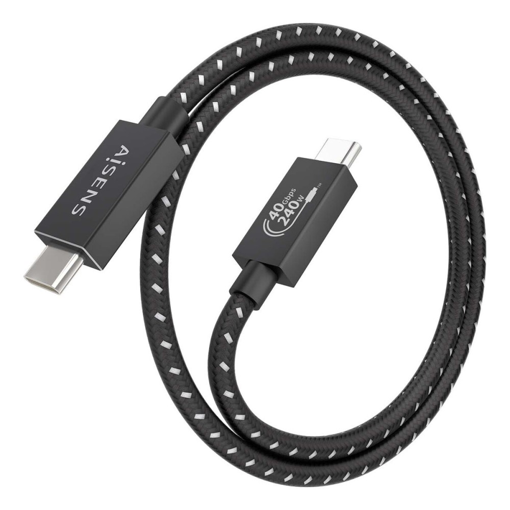 Câble USB-C vers USB-C Aisens A156-0866 Noir 50 cm