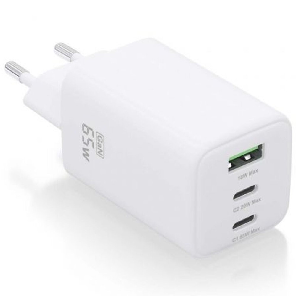 Chargeur mural Aisens ASCH-65W3P041-W Blanc Multicouleur 65 W (1 Unité)