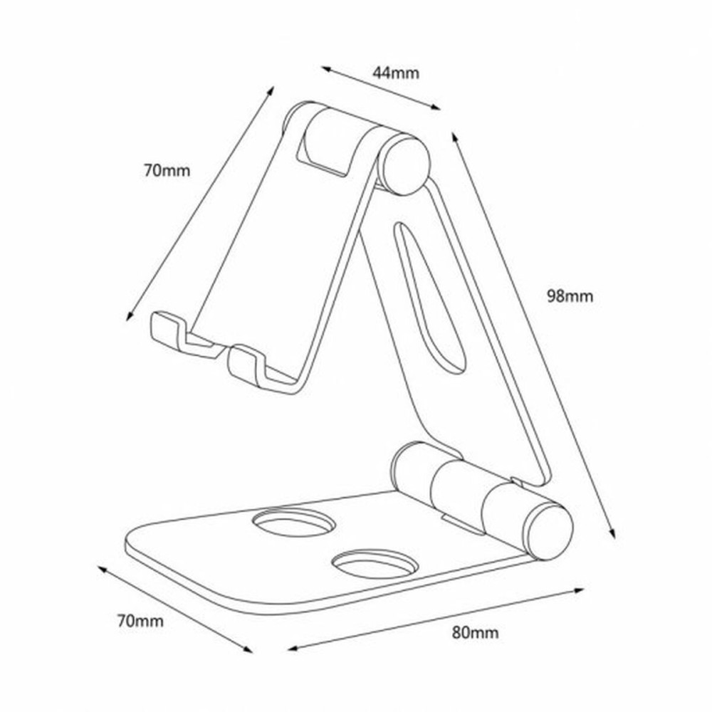 Mobile or tablet support Aisens MS2PM-086 Silver Aluminium 8"