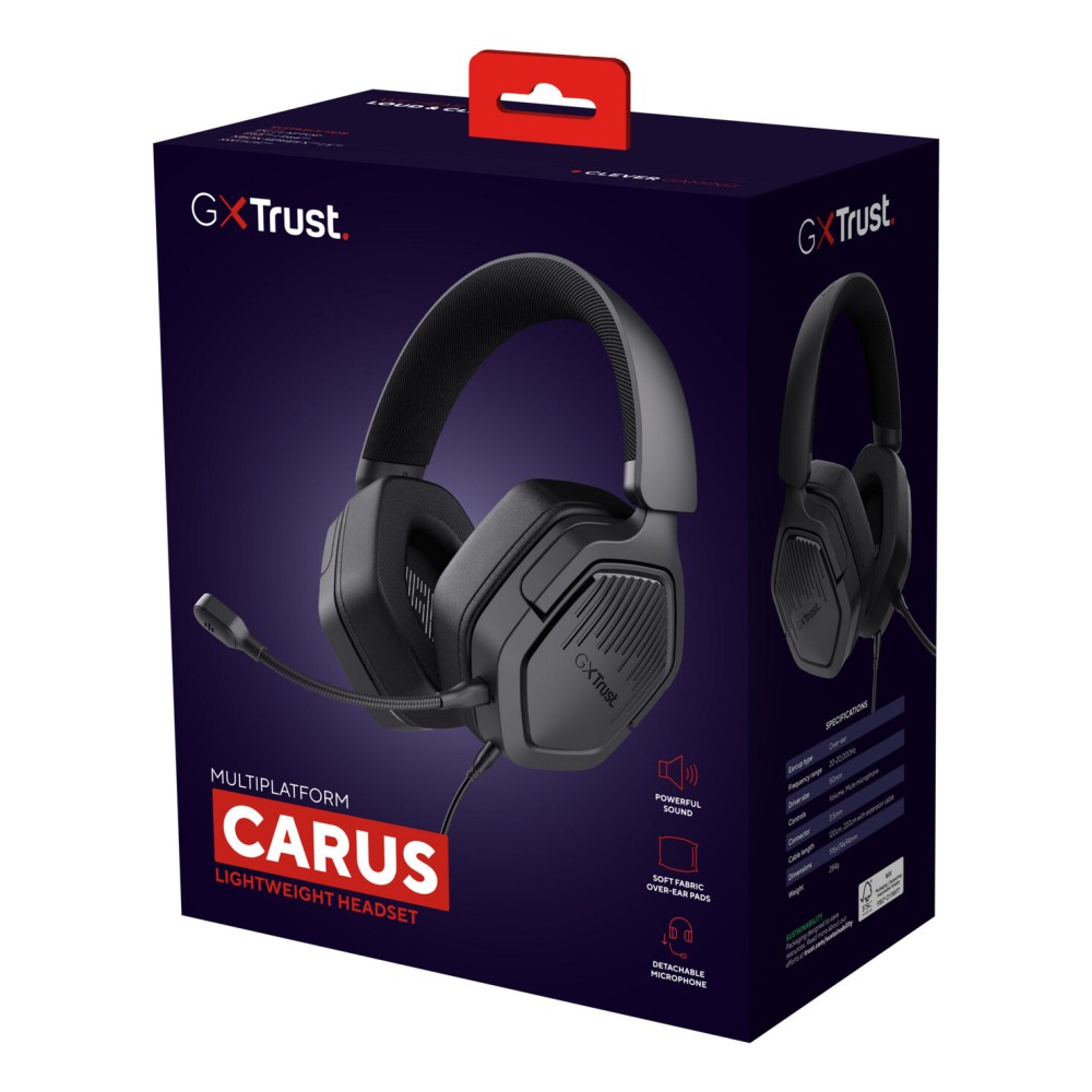 Casques avec Micro Gaming Trust GXT492 Carus Noir