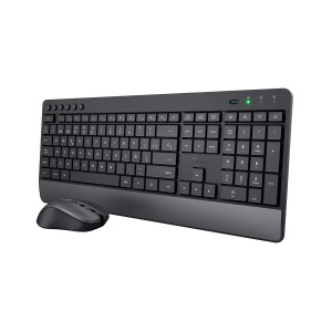 clavier et souris Trust Trezo Noir Espagnol Qwerty