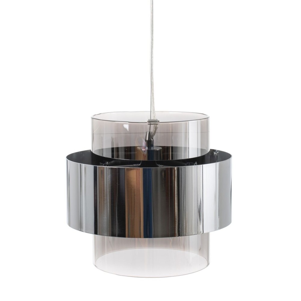 Ceiling Light 28 x 28 x 120 cm Crystal Metal Silver Ø 28 cm