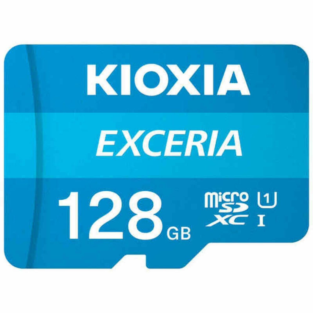 Micro SD Memory Card with Adaptor Kioxia Exceria 128 GB UHS-I Class 10 Blue