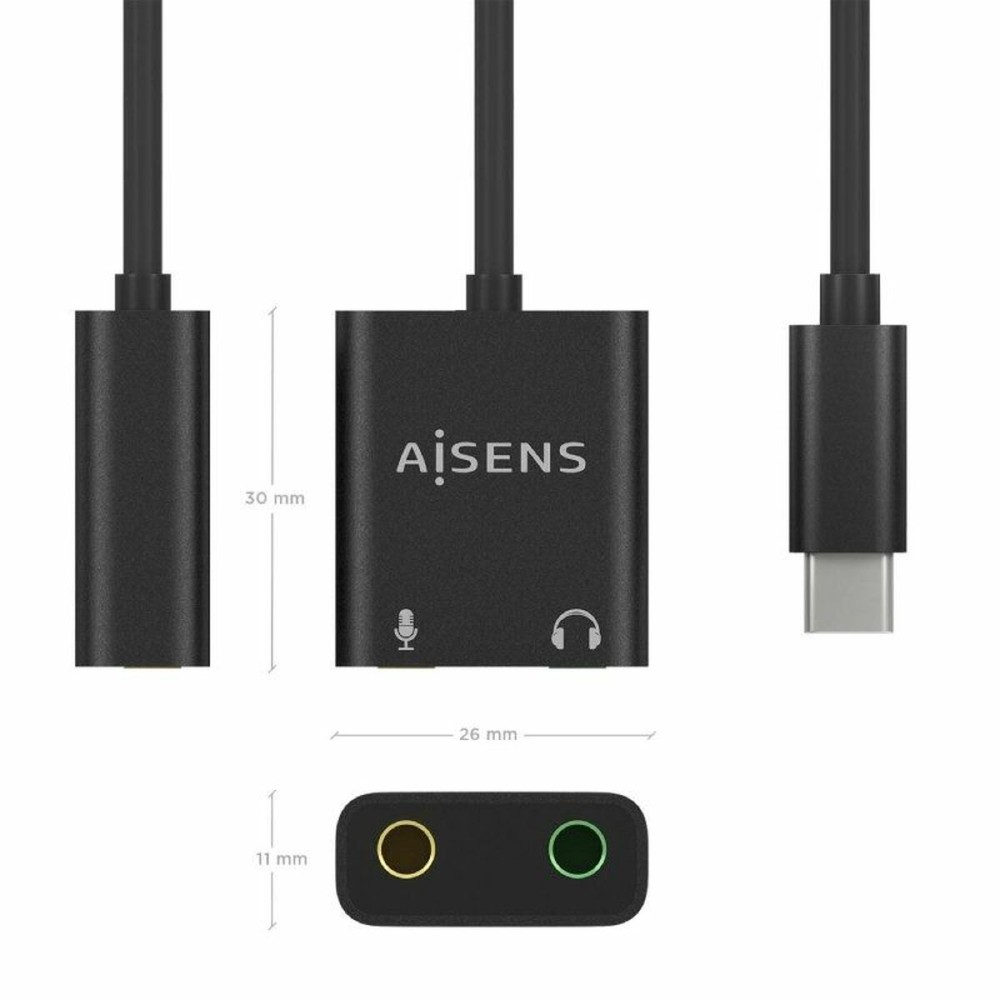 Externe Soundkarte Aisens A109-0767 Schwarz