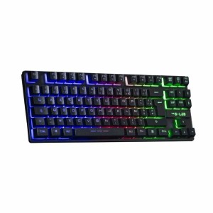 Gaming Tastatur The G-Lab KEYZ CAESIUM TKL WIRELESS Schwarz AZERTY