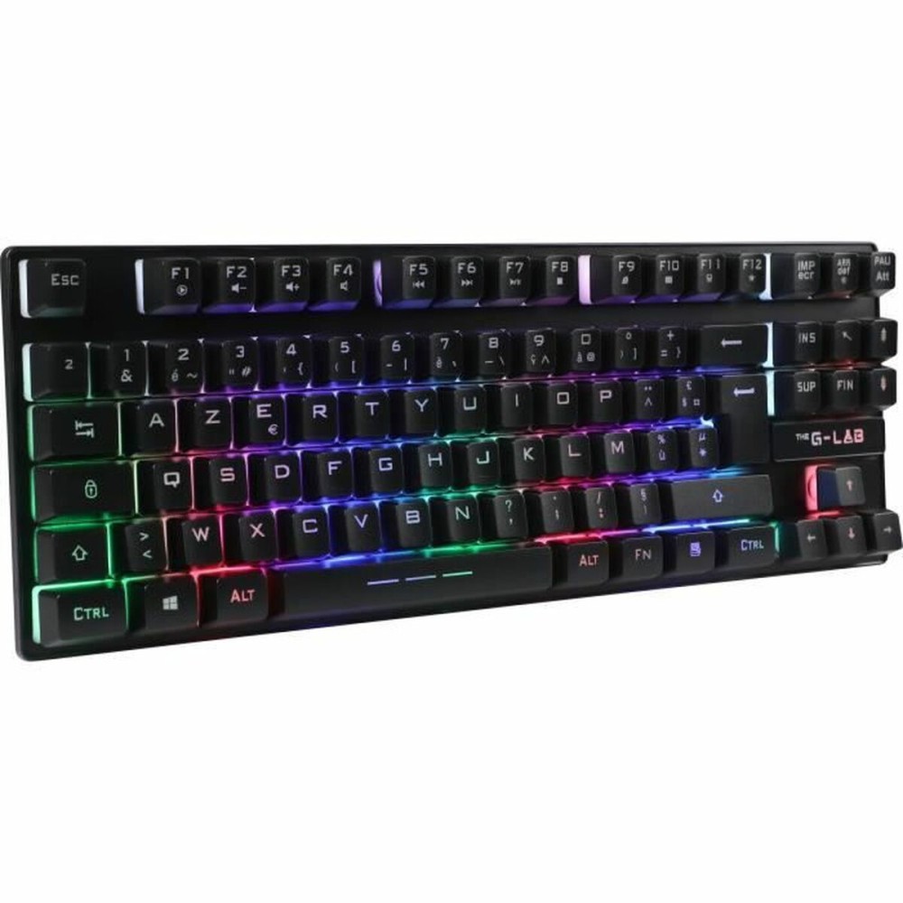 Gaming Tastatur The G-Lab KEYZ CAESIUM TKL WIRELESS Schwarz AZERTY