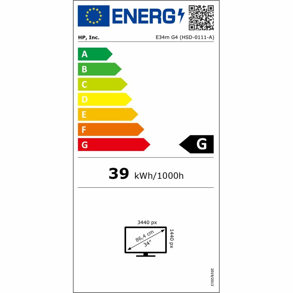 Écran HP 40Z26AAABB VA 75 Hz 34"