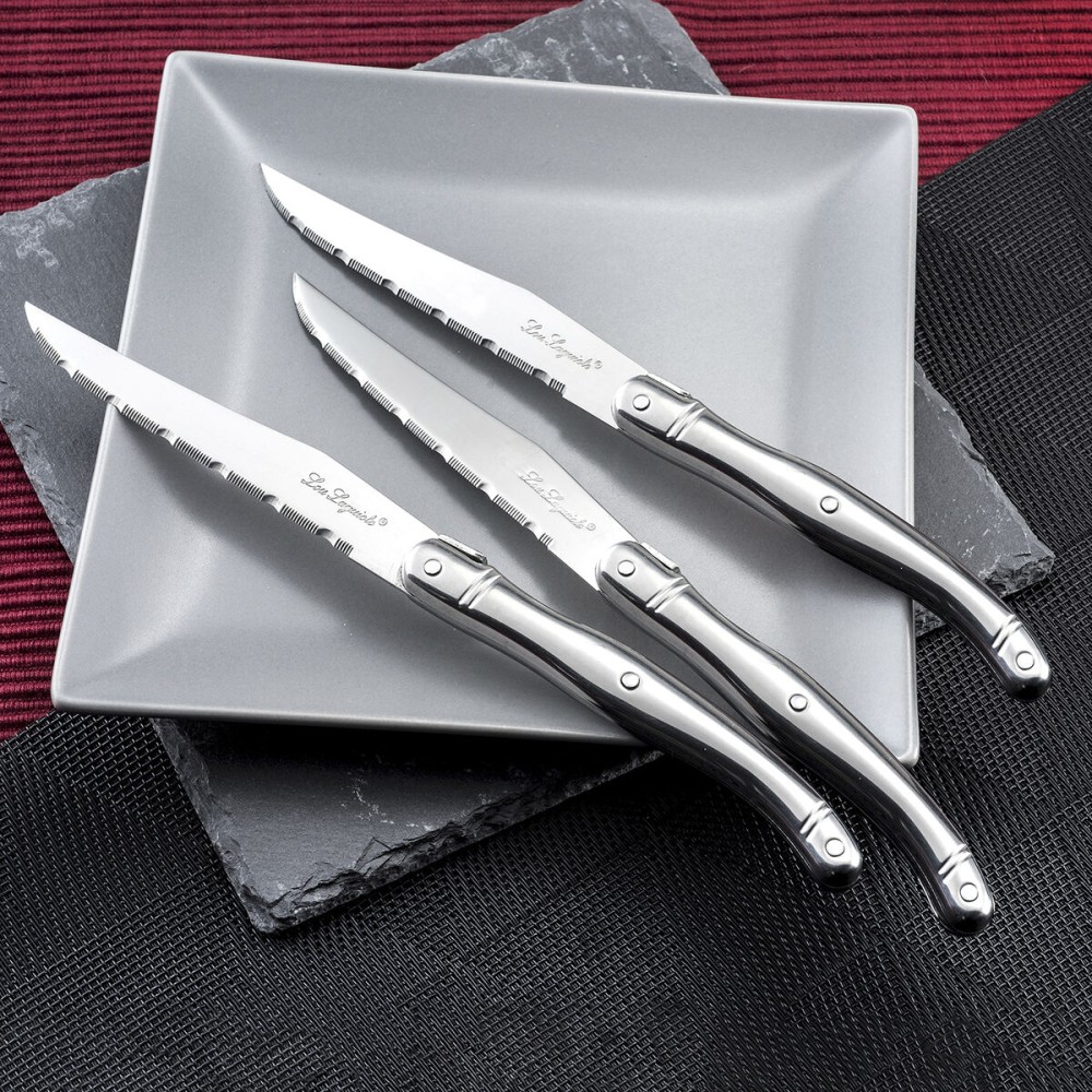 Steakmesser-Set Lou Laguiole Tradition Metall zweifarbig 6 Stück (23 x 1,2 x 1,1 cm)