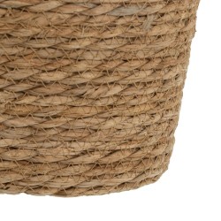 Set of Baskets Natural 17 x 17 x 20 cm Natural Fibre (3 Pieces)