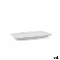 Plat à Gratin Quid Gastro Céramique Blanc (30,5 x 19,5 x 2,5 cm) (Pack 4x)