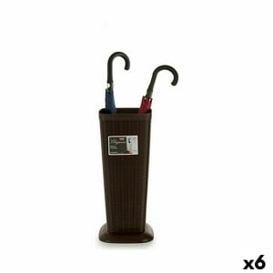 Umbrella stand Stefanplast Elegance Brown Plastic 25,3 x 57 x 25,3 cm (6 Units)