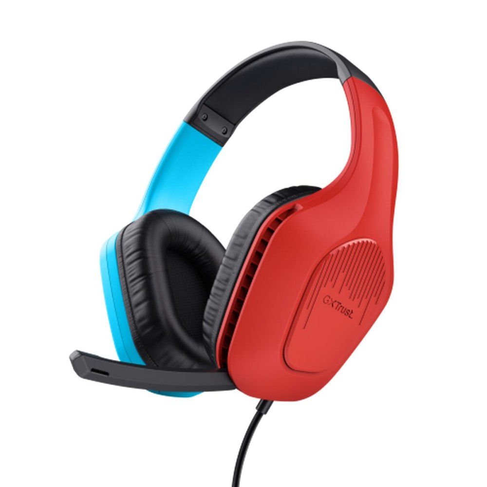 Casques avec Micro Gaming Trust GXT 416S Zirox Noir Rouge Cyan