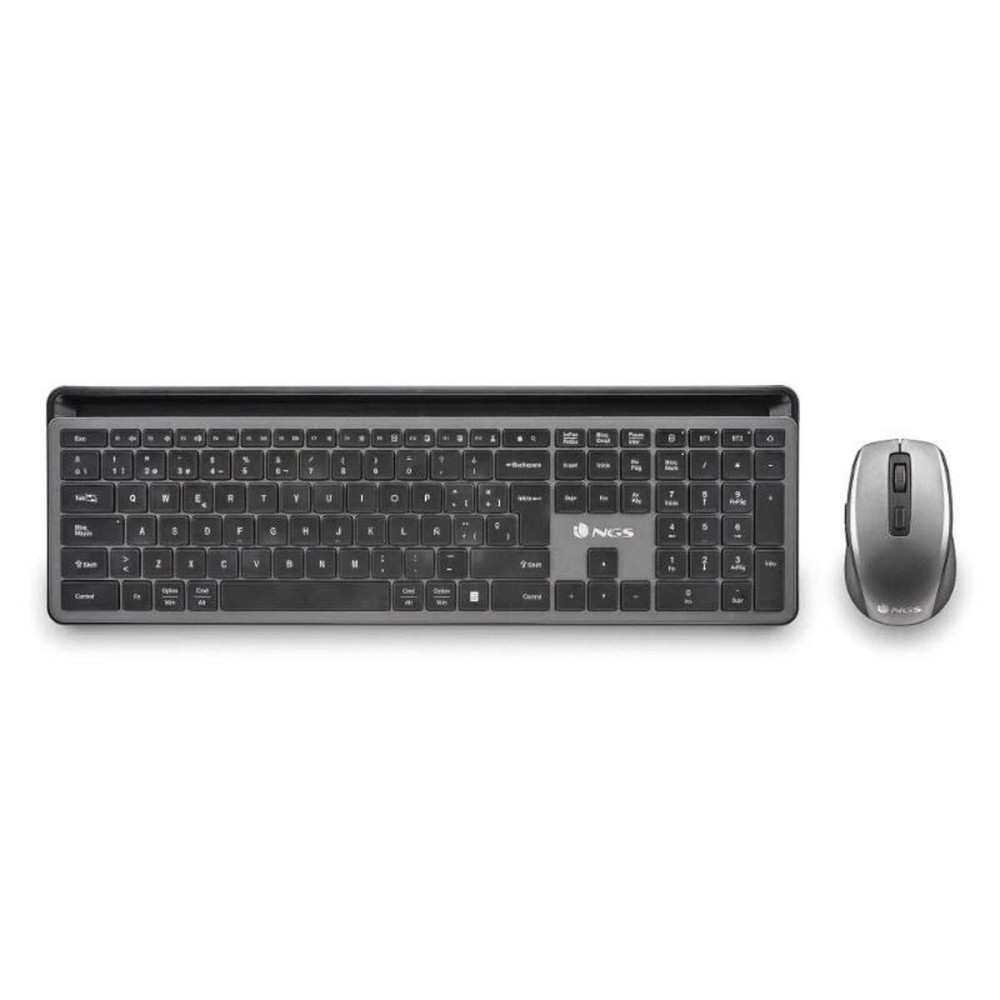 Keyboard and Mouse NGS ECLIPSEKIT Grey QWERTY