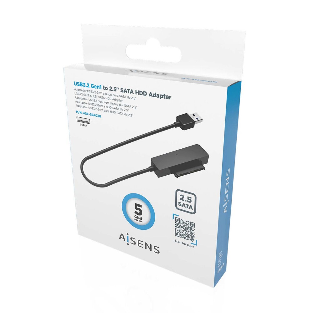 Câble SATA Aisens ASE-25A03B USB USB-A USB 3.2