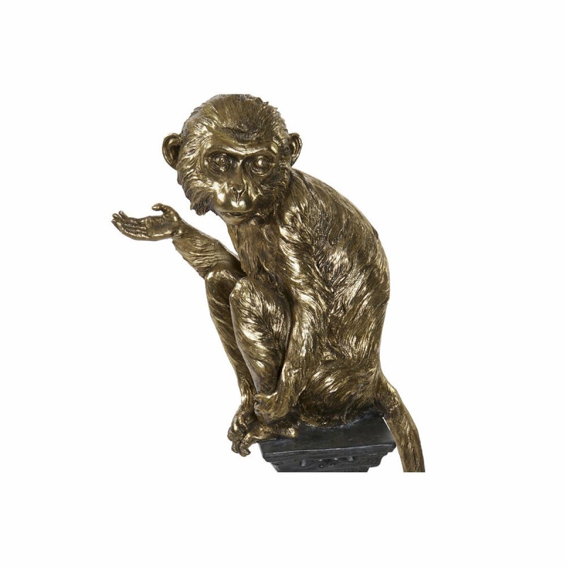 Deko-Figur DKD Home Decor Gold Metall Harz Kolonial Affe (32 x 21 x 105 cm)