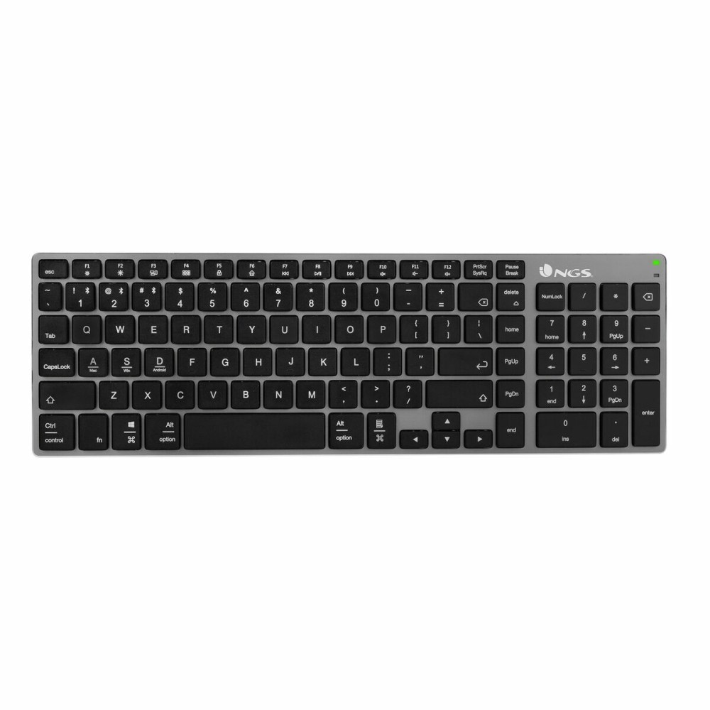 Tastatur NGS FORTUNE-BT ESPAÑOL Grau Qwerty Spanisch