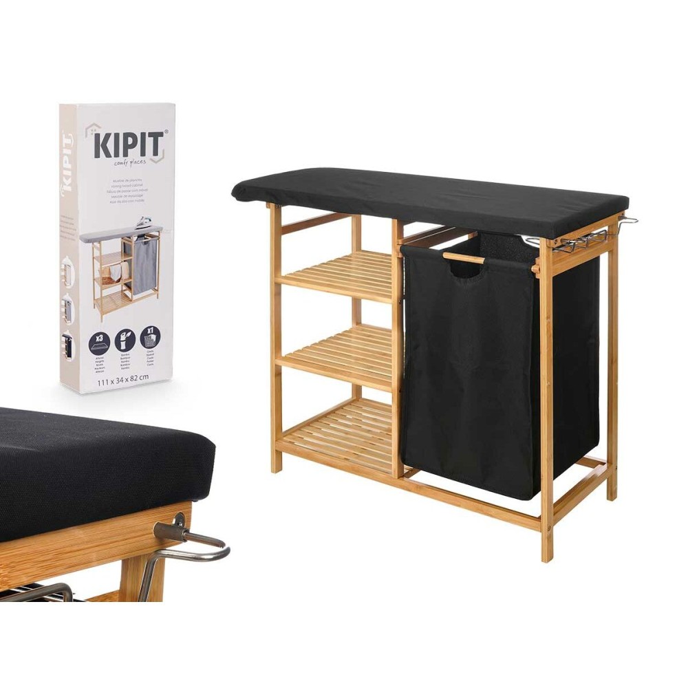 Table à Repasser Kipit 1443FL BAMBOO Noir Tissu Bambou