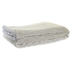 Blanket DKD Home Decor Beige Dark grey Moutain 150 x 200 x 2 cm