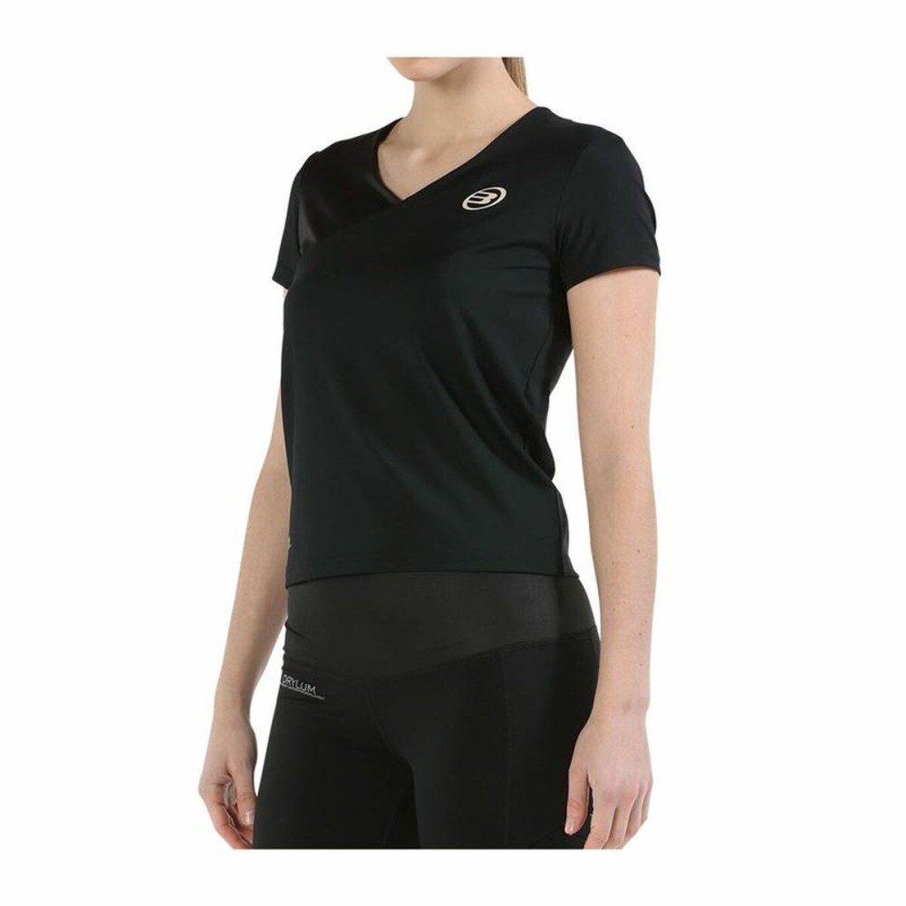 Damen Kurzarm-T-Shirt Bullpadel Pital Schwarz