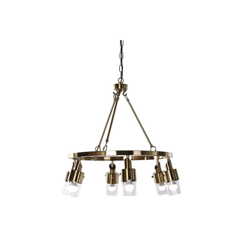 Ceiling Light DKD Home Decor 66 x 66 x 60 cm Crystal Golden Metal 40 W