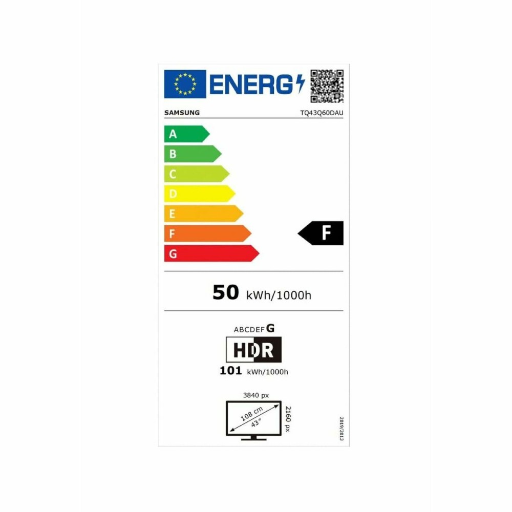 TV intelligente Samsung TQ43Q60D 4K Ultra HD 43" LED HDR QLED