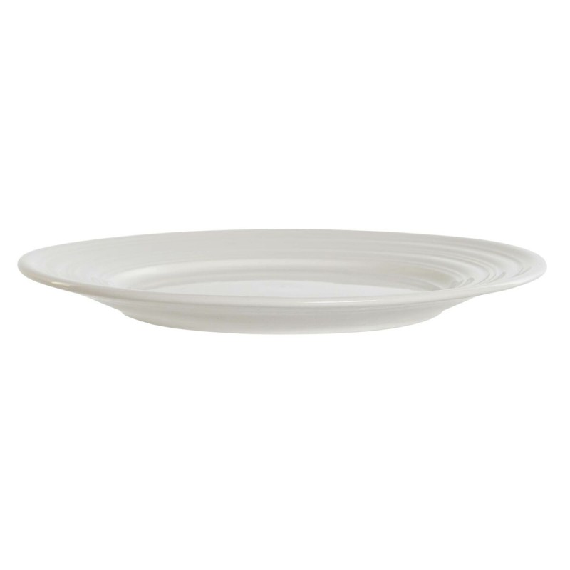 Assiette plate DKD Home Decor Blanc Porcelaine 19 x 19 x 2 cm