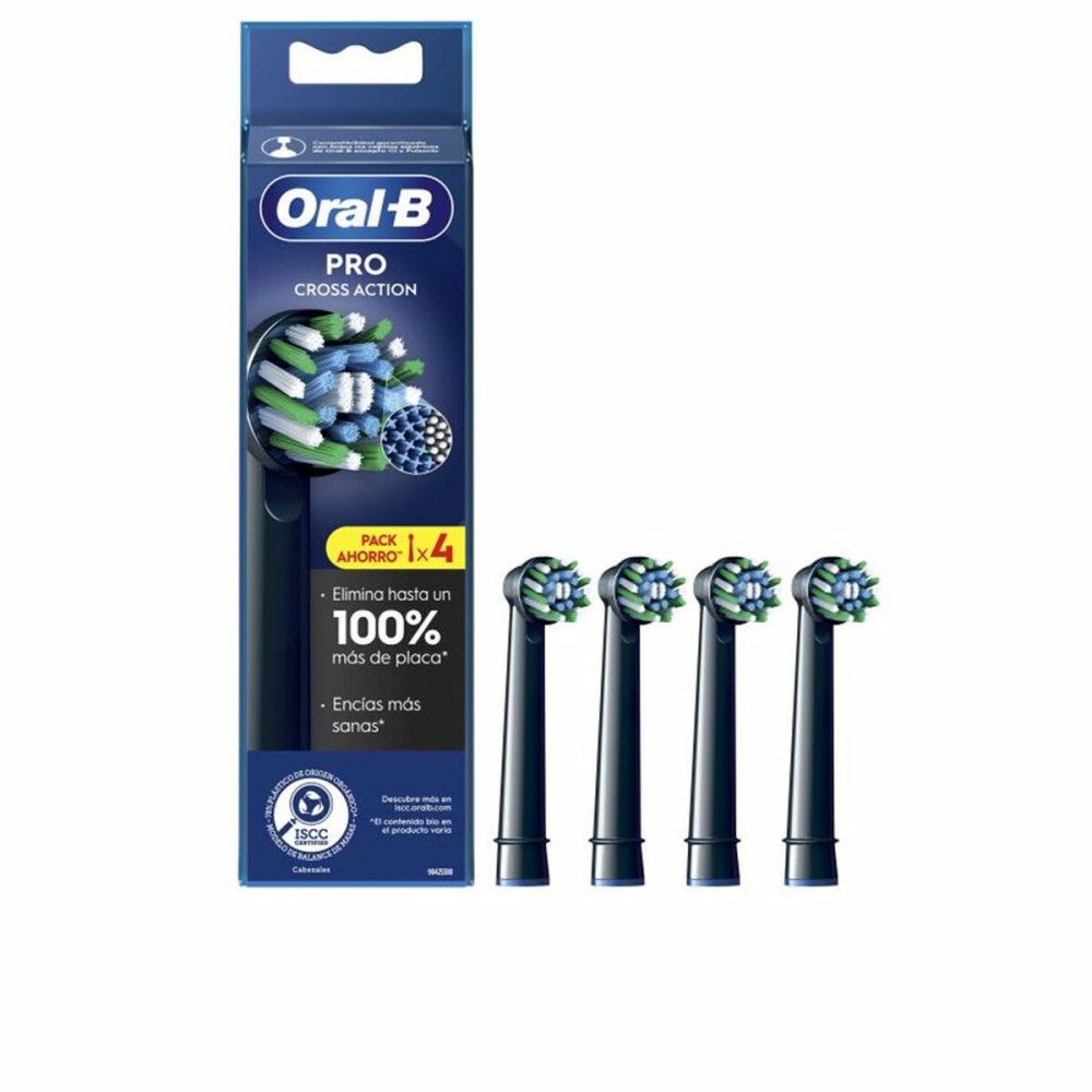 Replacement Head Oral-B CROSS ACTION Black 4 Units