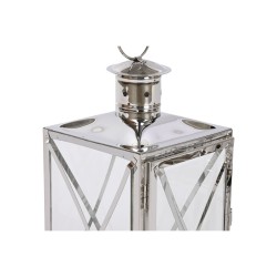 Lanterne Home ESPRIT Argenté Verre Acier Chrome 16 x 15 x 32 cm (2 Pièces)