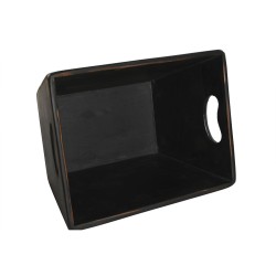 Boîtes de rangement Home ESPRIT Noir Bois d'épicéa 34 x 26 x 18 cm 4 Pièces