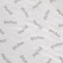 Drap housse Harry Potter Blanc Gris Lit 1 persone