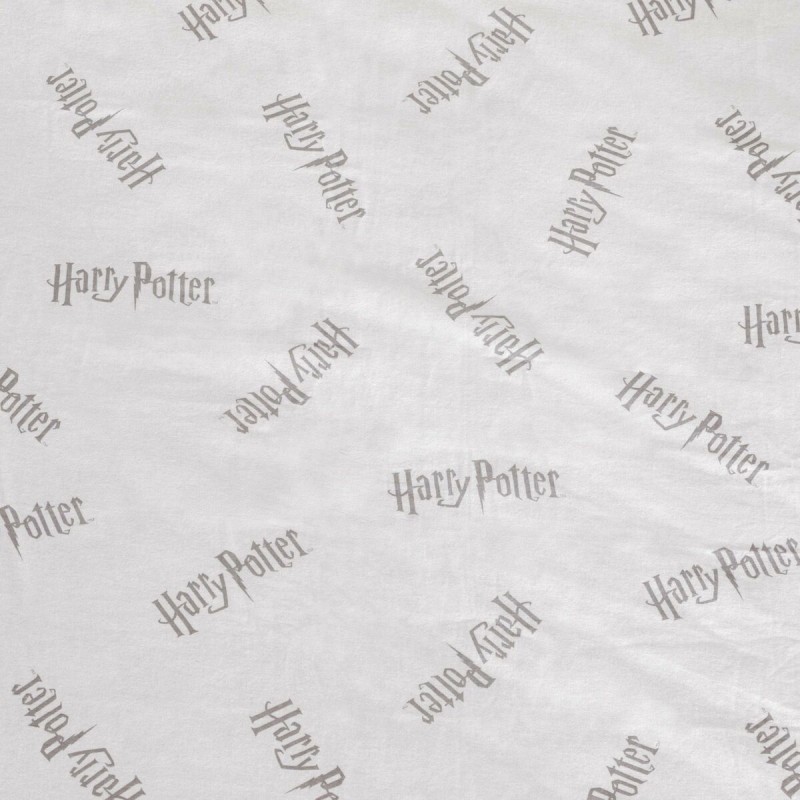 Fitted sheet Harry Potter White Grey Single