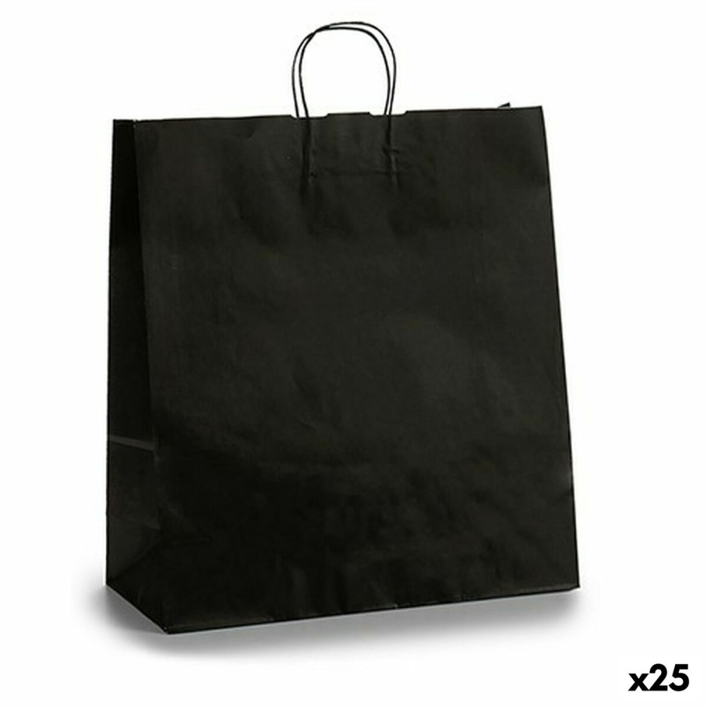 Papiertaschen Pincello 46492 Schwarz 16 x 57,5 x 46 cm 46 x 16 x 59 cm (25 Stück)