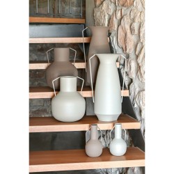 Vase Home ESPRIT Marron Beige Métal 25 x 25 x 44 cm (2 Unités)