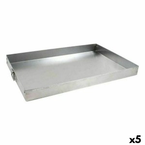 rechteckige Backform VR Silberfarben Aluminium 38 x 25 x 3,5 cm (5 Stück)