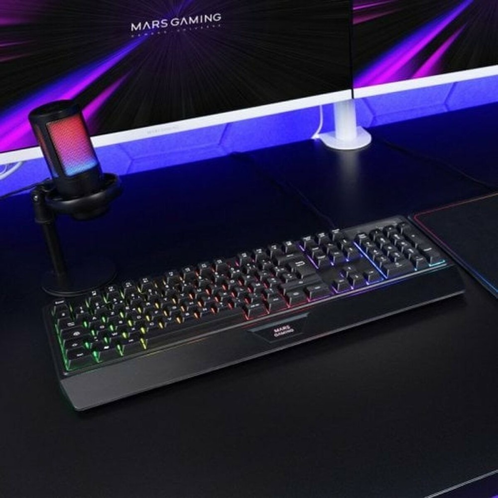 Gaming Maus Mars Gaming Schwarz Qwerty Spanisch