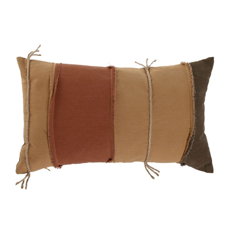 Coussin Home ESPRIT Marron Moutarde Terre cuite Patchwork Boho 50 x 30 cm